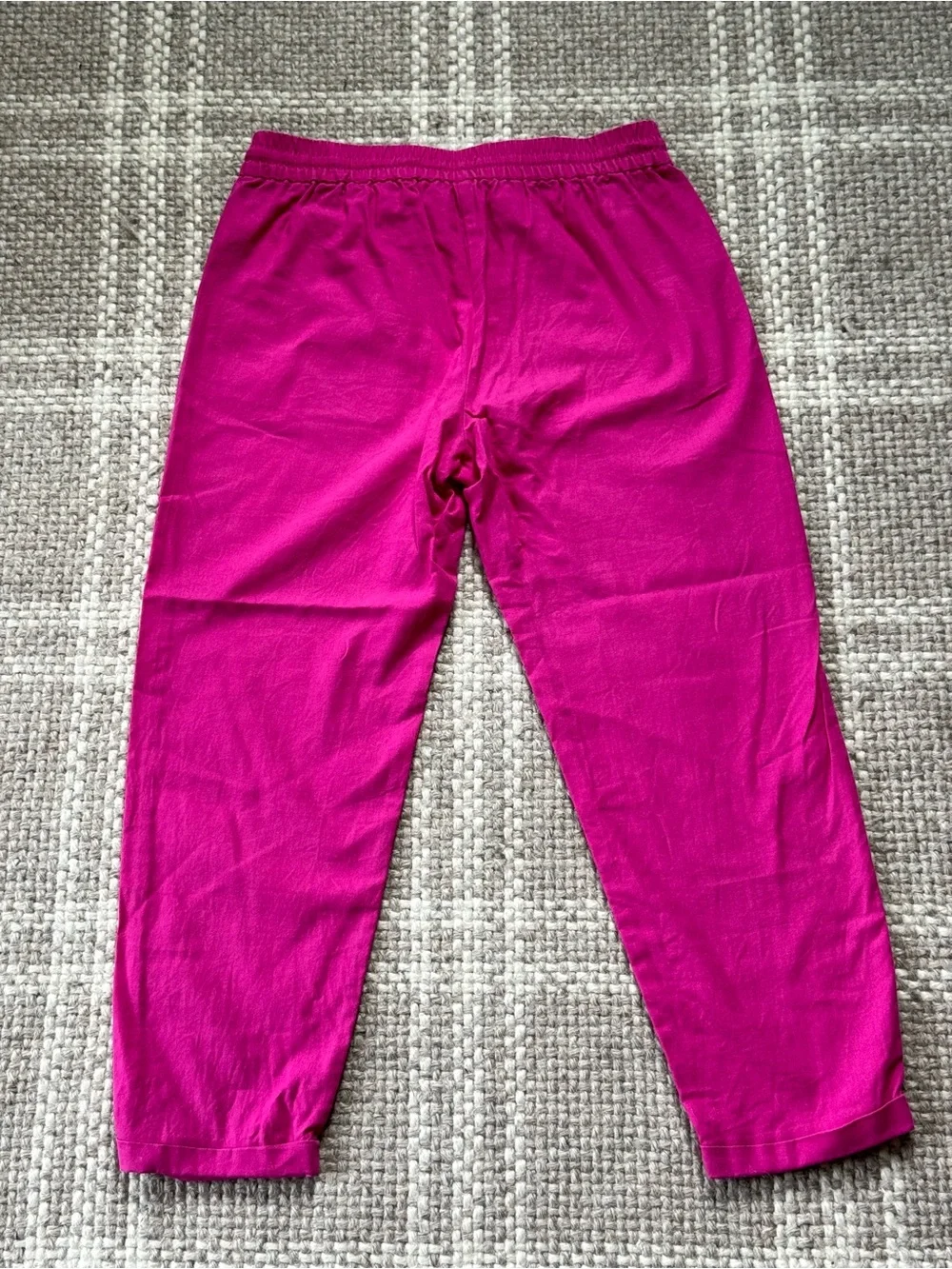 J. Crew linen cotton drawstring straight leg pants